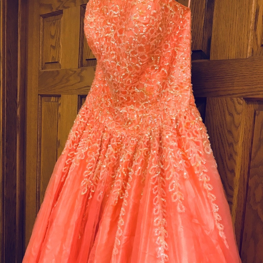 Alyce Paris Designs Coral Prom Dress